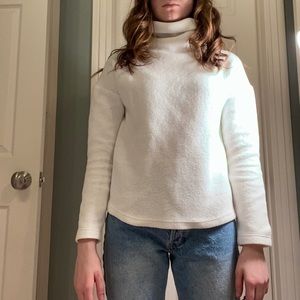 White turtleneck sweater
